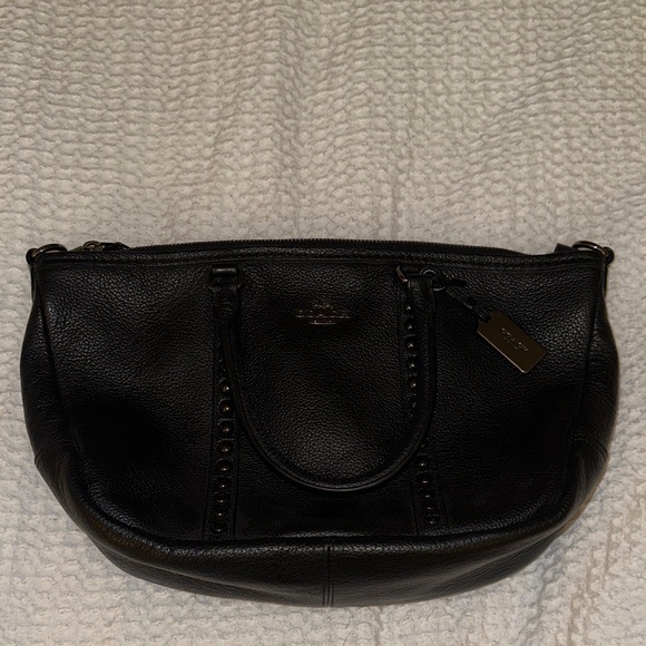 Coach Black Leather Shoulder Bag